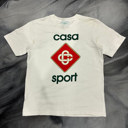 Casablanca White Sport Logo Tee (S)