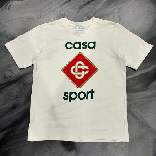 Casablanca White Sport Logo Tee (S)
