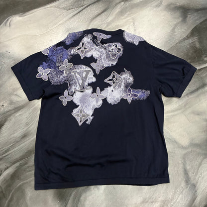 Louis V. Navy/White Monogram Cloud Tee (XL)