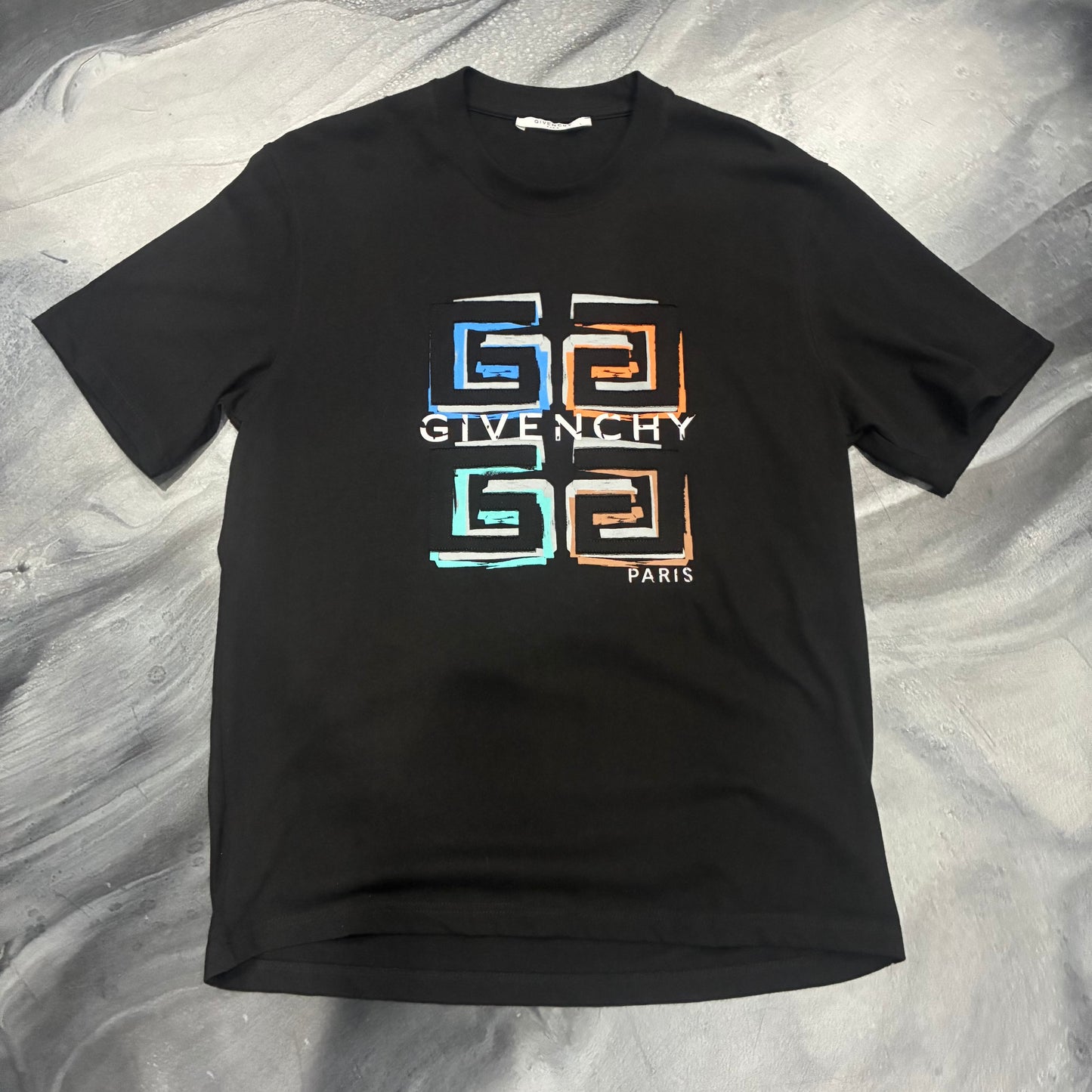 Givenchy Black/Multicolor Graphic Tee (L)