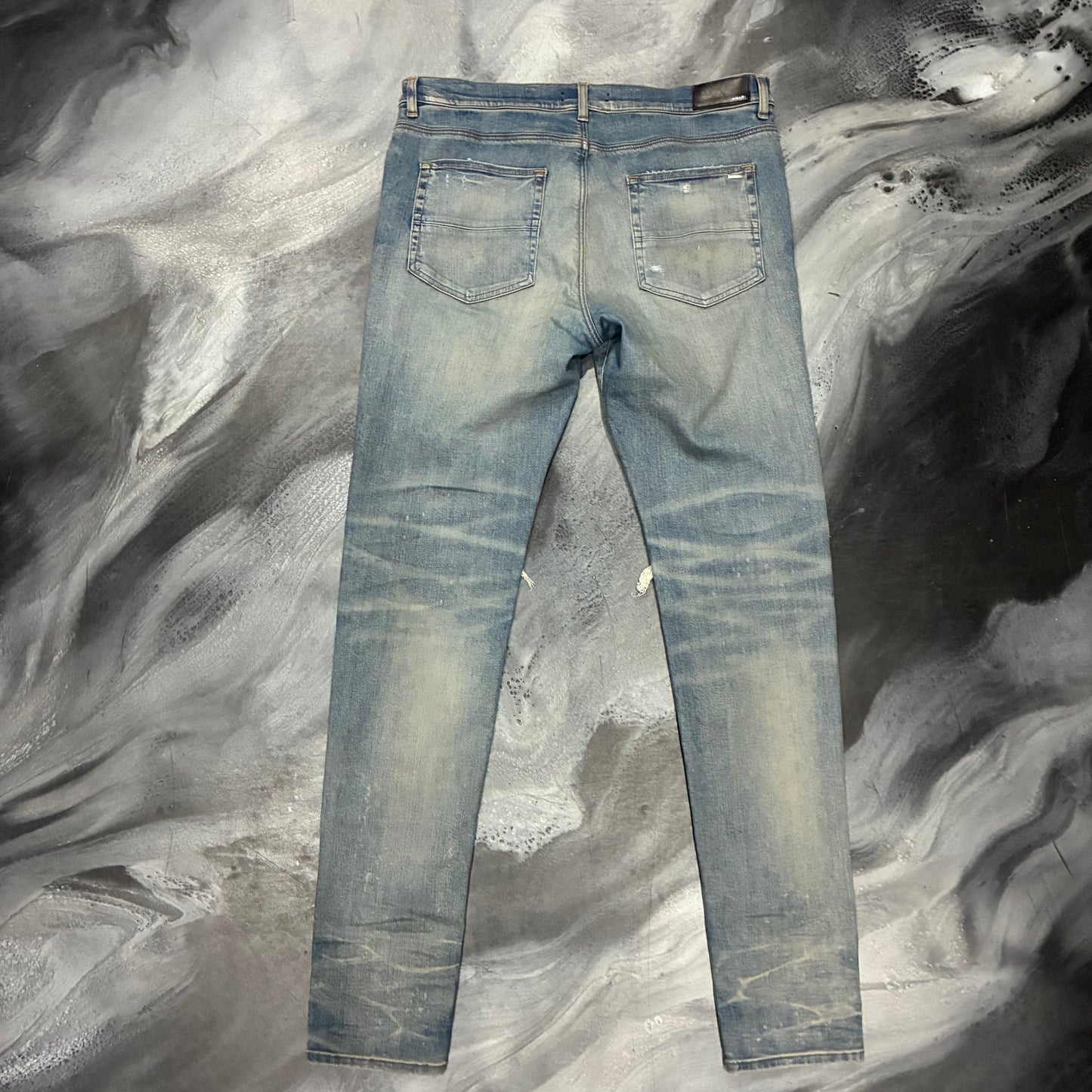Amiri Indigo/Cracked Pink Patch Jean (38)