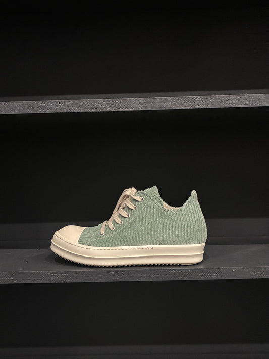 Rick Owens Mint Green Corduroy Low Sneaker (40.5)