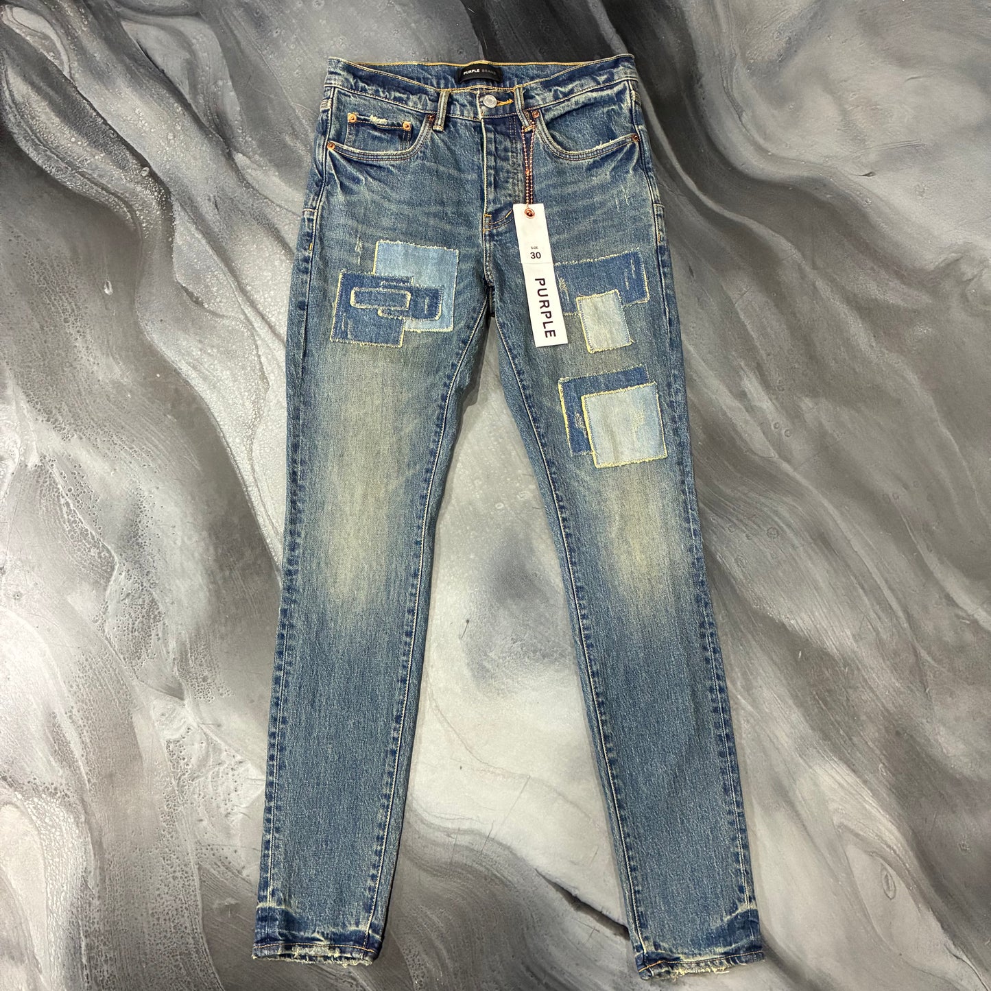 Purple Brand Dark Blue Patchwork Jean (30)
