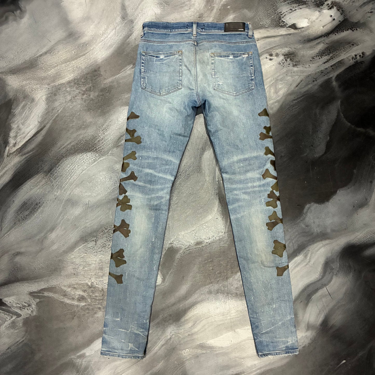 Amiri Indigo/Green Bone Jean (32)