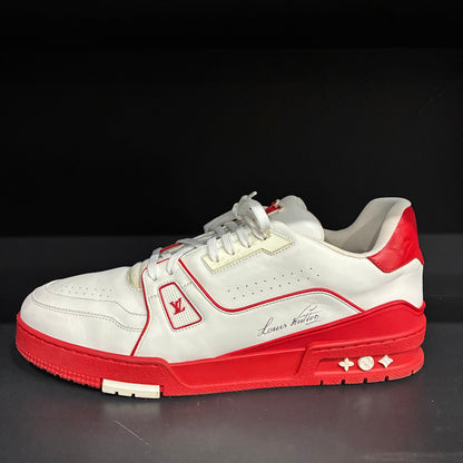 Louis V. White/Red Trainer Sneaker (LV 10)
