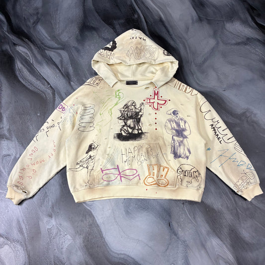 HMDD Cream Sketch Hoodie (M)