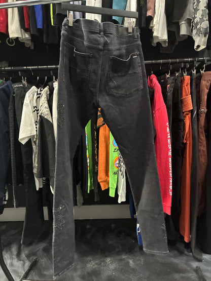 Amiri Faded Black Studded Logo Jean (36)