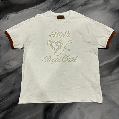 Birth of Royal Child White Brown Pearl Tee (L)