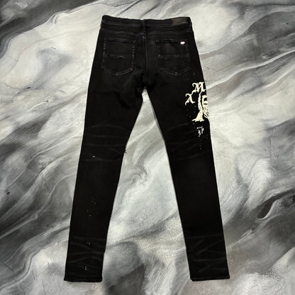 Amiri Black/Cream Reaper Logo Logo (36)