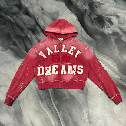 Vale Red/White ‘Valley Dreams’ Bling Hoodie (S)