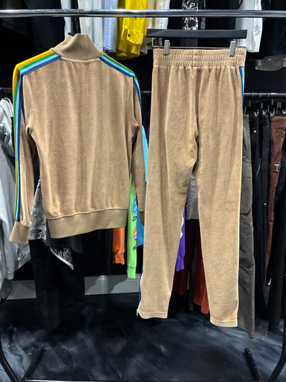 Palm Angels Tan/Multicolor Classic Track Suit (S)