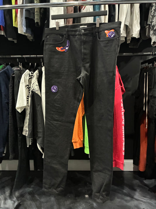 Christian Dior Black/Purple Patch Denim Jean