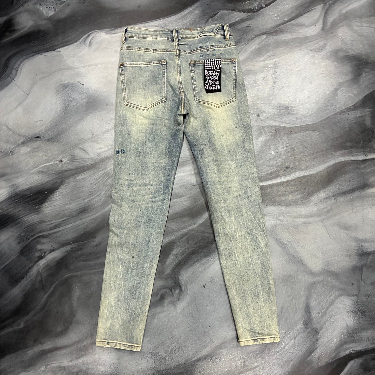 Ksubi Bleach Wash Blue Logo Jean