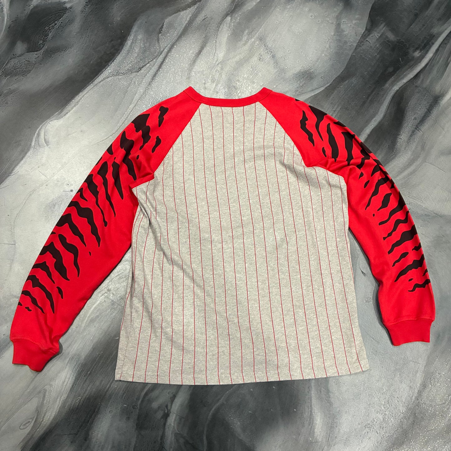 Supreme Grey/Red Baseball Longsleeve Tee (M)