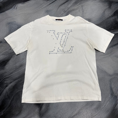 Louis V. White/Blue Numeric Logo Tee (2XL)