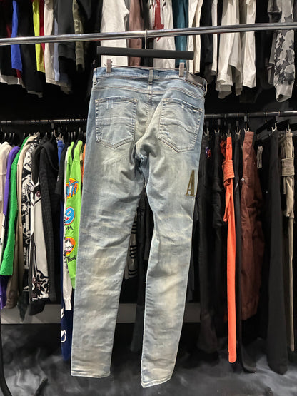 Amiri Indigo Core Camo Logo Jean (34)