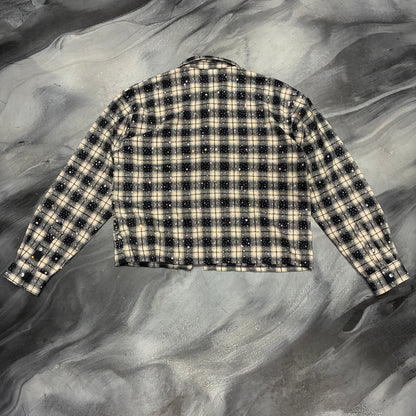 Vale Cream/Black Bling Flannel (XL)