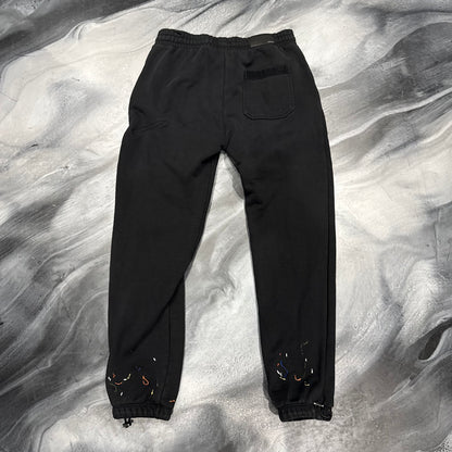 Amiri Black/Paint Drip Logo Sweatpants (XL)