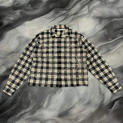Vale Cream/Black Bling Flannel (XL)
