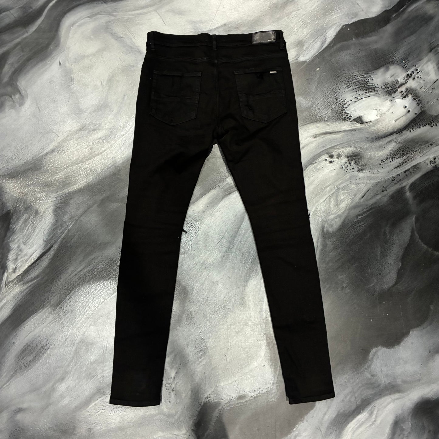 Amiri Black/Yellow Aloha Patch Jean (33)
