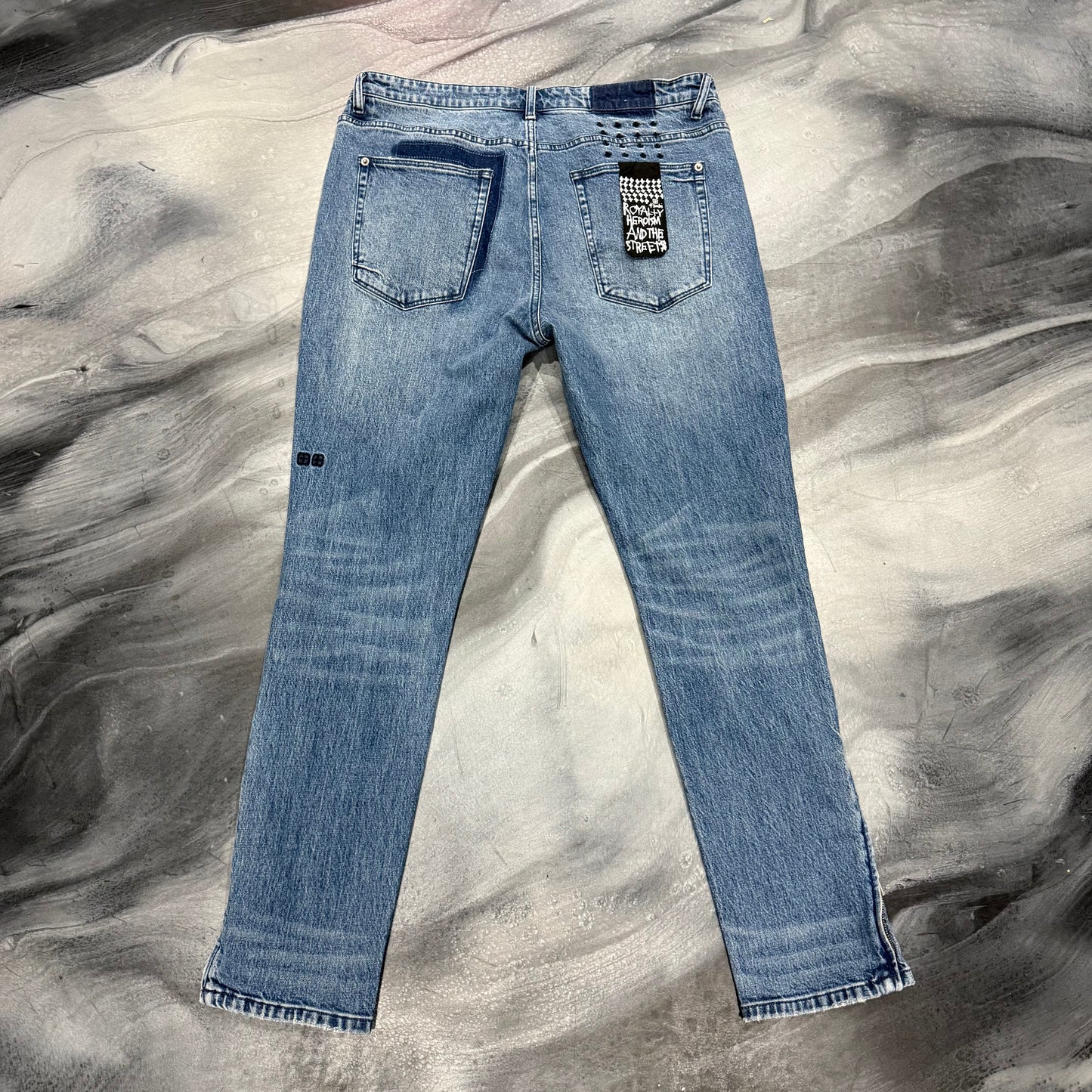 Ksubi Plain Dark Blue Straight Leg Jean (38)