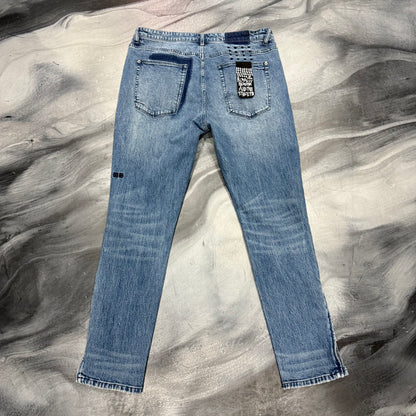 Ksubi Plain Dark Blue Straight Leg Jean (38)