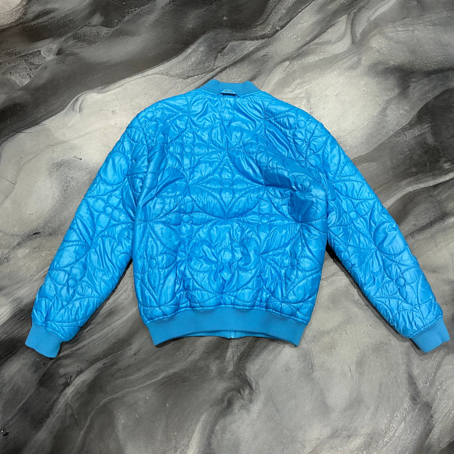 Louis V. Blue Monogram Jacquard Jacket (L)