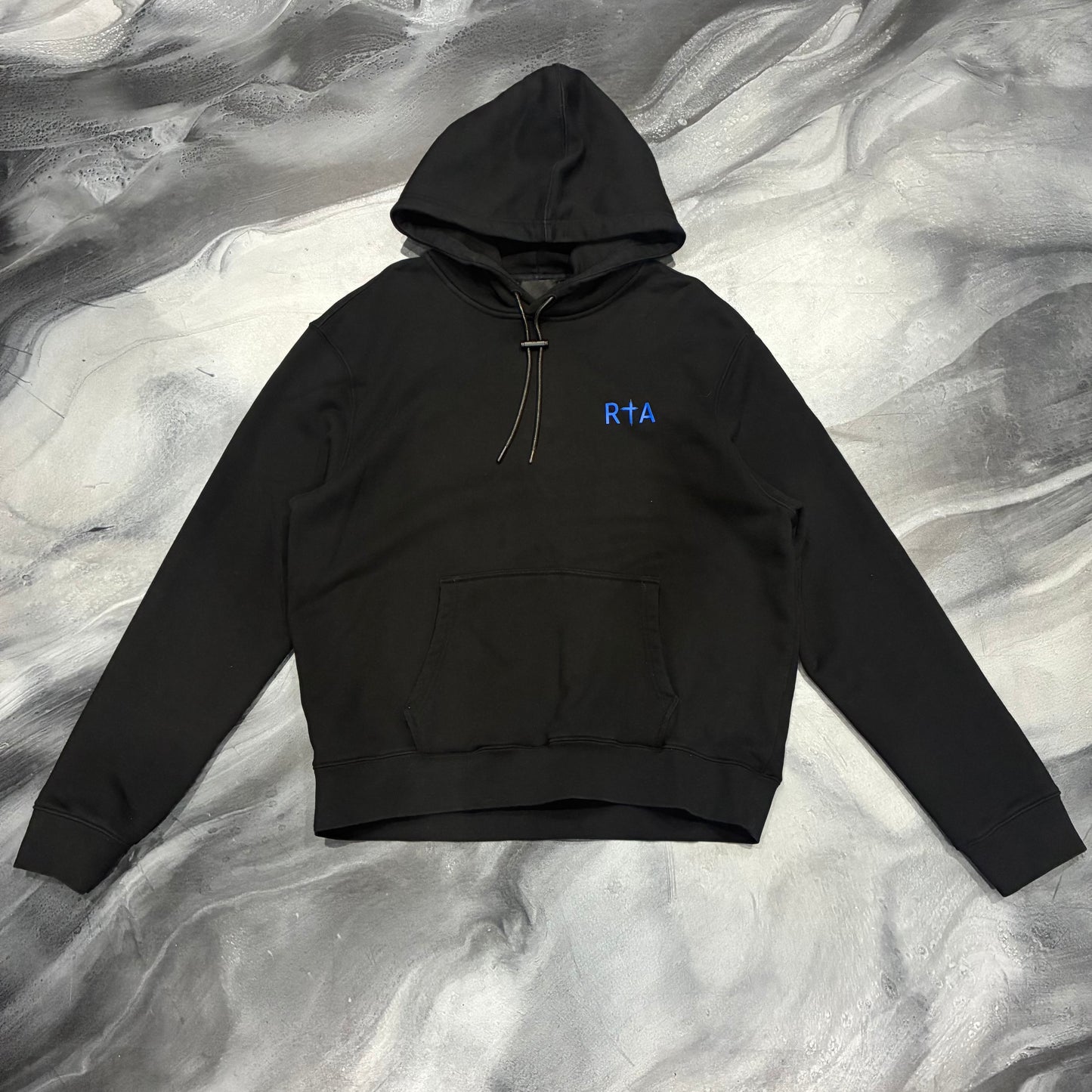 RTA Black/Blue Logo Hoodie (L)