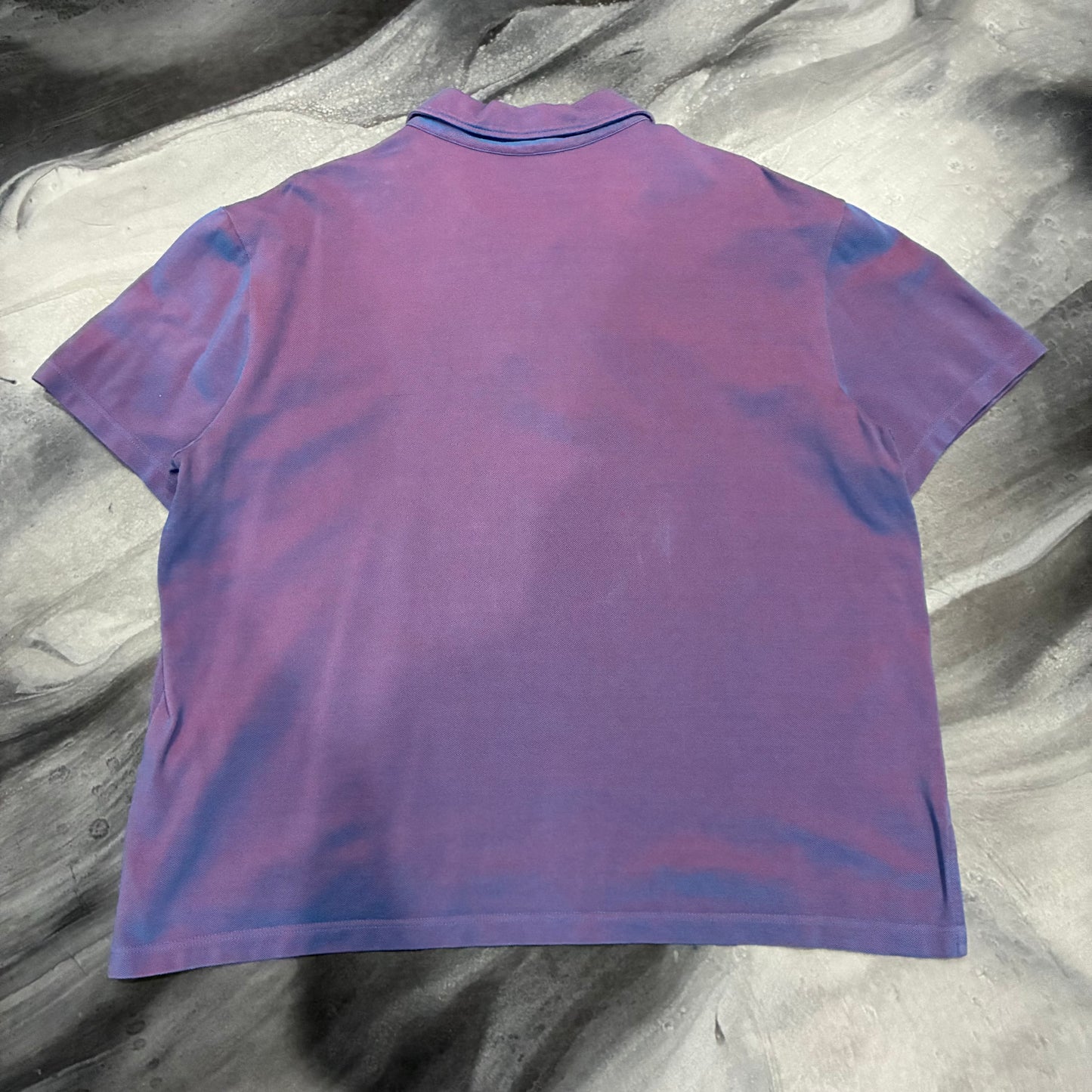 Louis V. Gradient Purple LV Logo Polo Shirt (L)