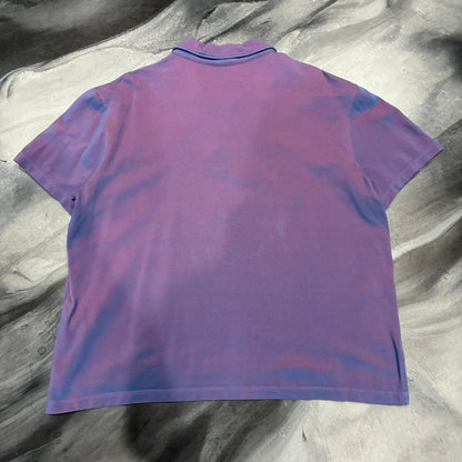 Louis V. Gradient Purple LV Logo Polo Shirt (L)
