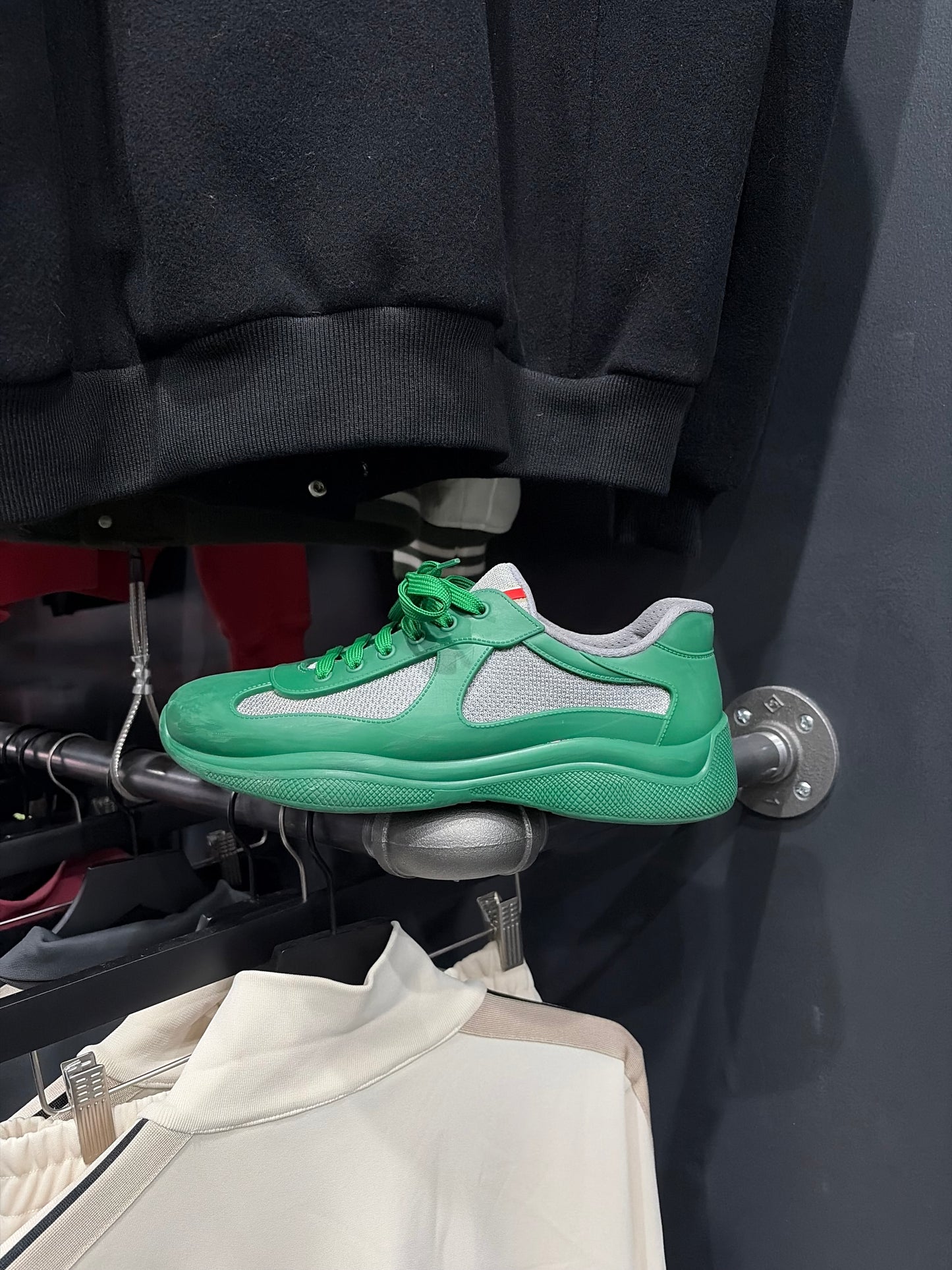 Prada Green/Grey Cup Sneaker (8.5)