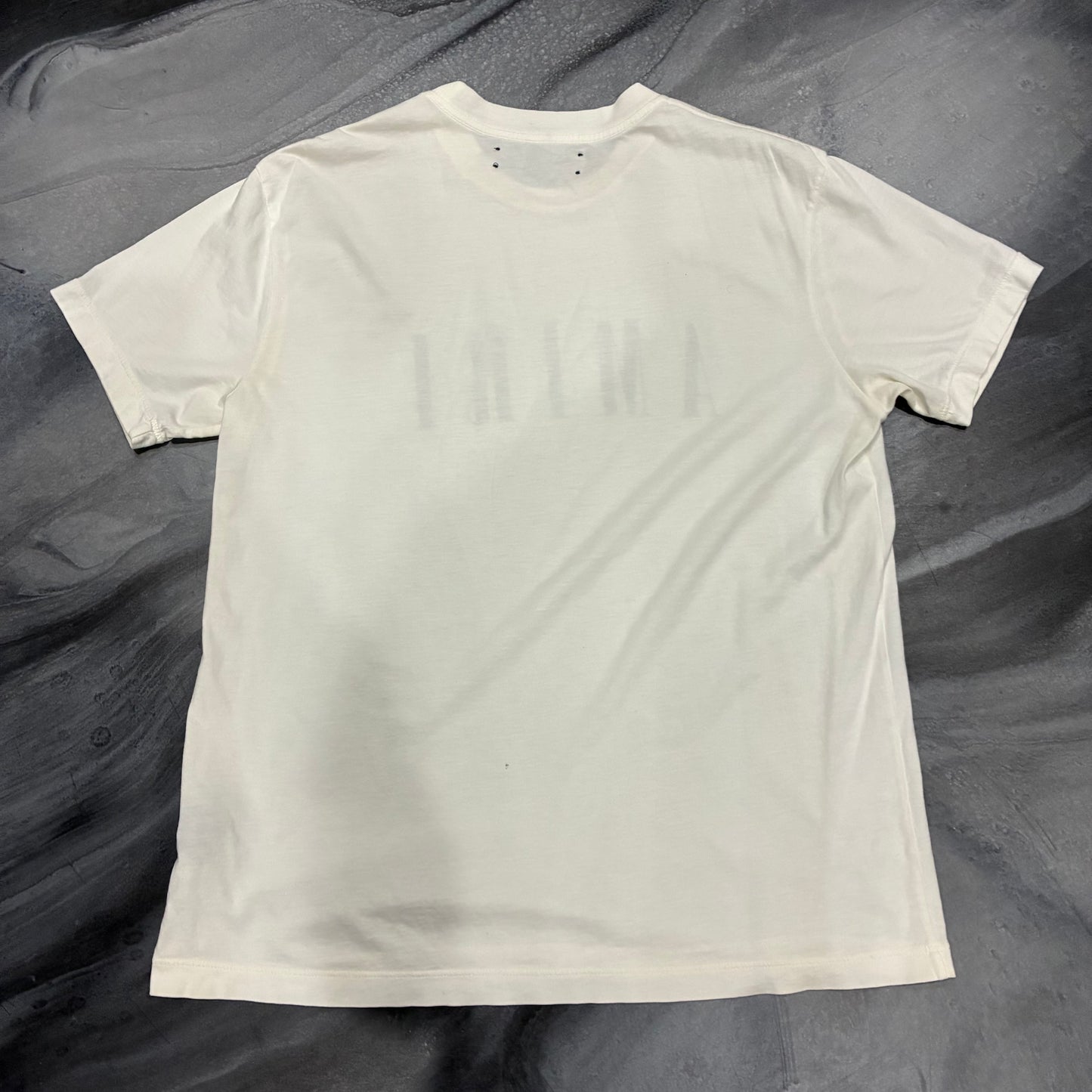 Amiri Cream/Black Core Logo Tee (XS)