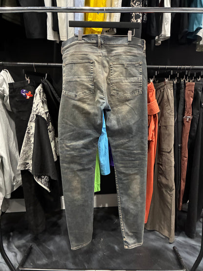 Amiri Antique Indigo Plaid Patch Jean (38)