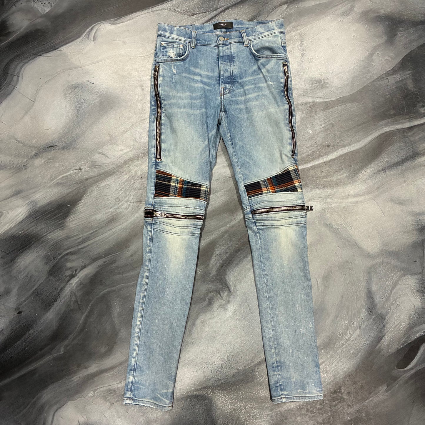 Amiri Light Blue/Blue & Orange Patch MX2 Jean (31)