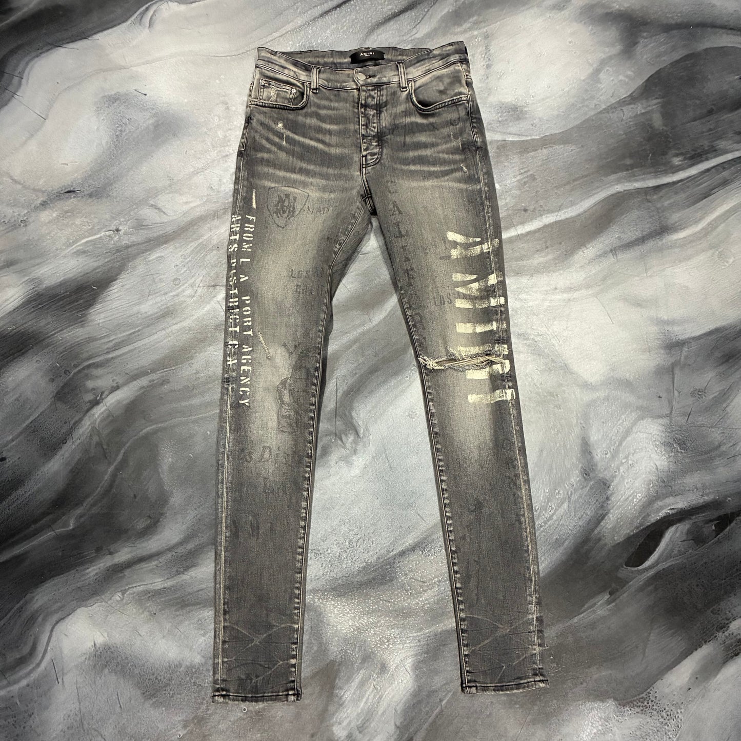 Amiri Grey Military Stencil Jean (31)