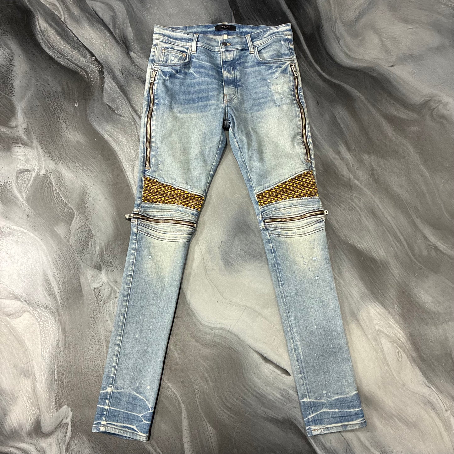 Amiri Indigo/Yellow Patch MX2 Jean (34)