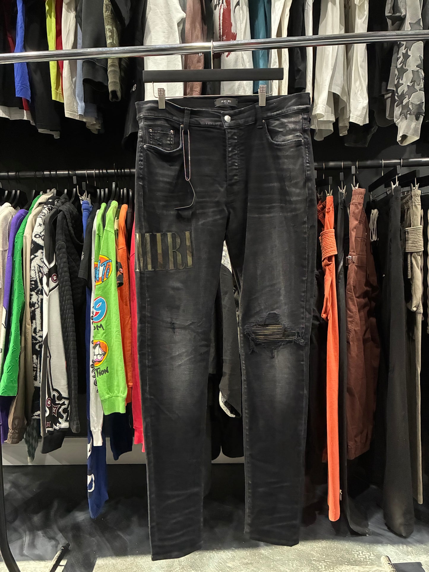 Amiri Faded Black Camo Core Logo Jean (36)