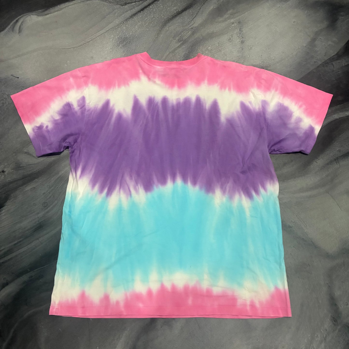 Celine Pink/Purple/Blue Tie Dye Tee (L)