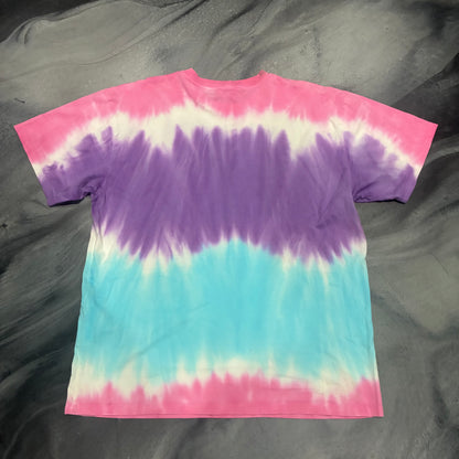 Celine Pink/Purple/Blue Tie Dye Tee (L)