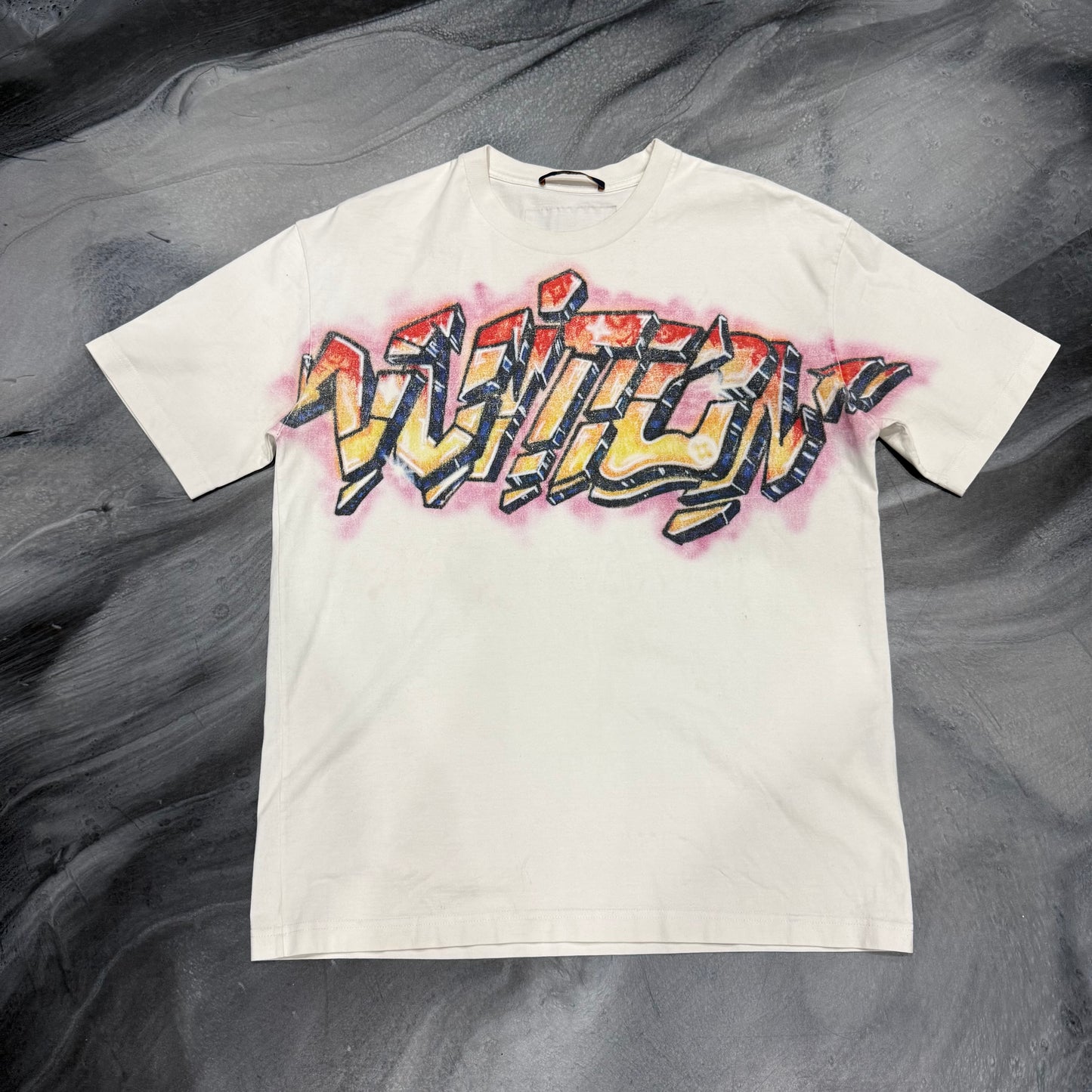 Louis V. White Graffiti Tee (L)