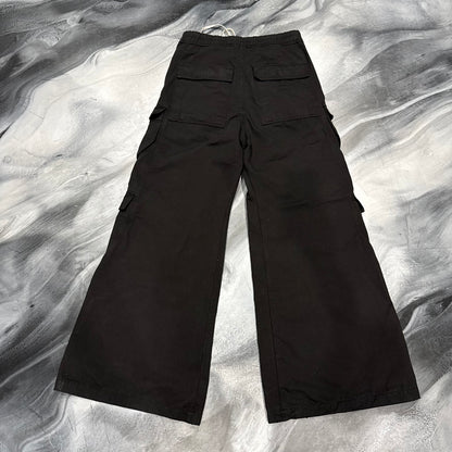 Rick Owens Black Baggy Cargo Pants (XL)