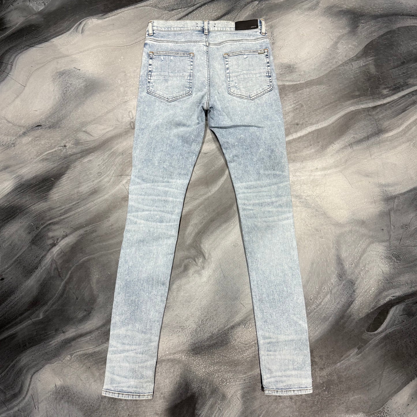 Amiri Light Blue/Multicolored Bandana Art Patch Jean (33)