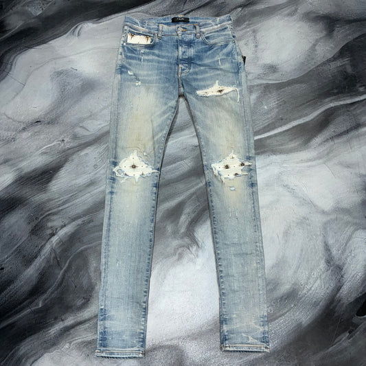 Amiri Indigo/White Micro Starburst MX1 Jean (30)