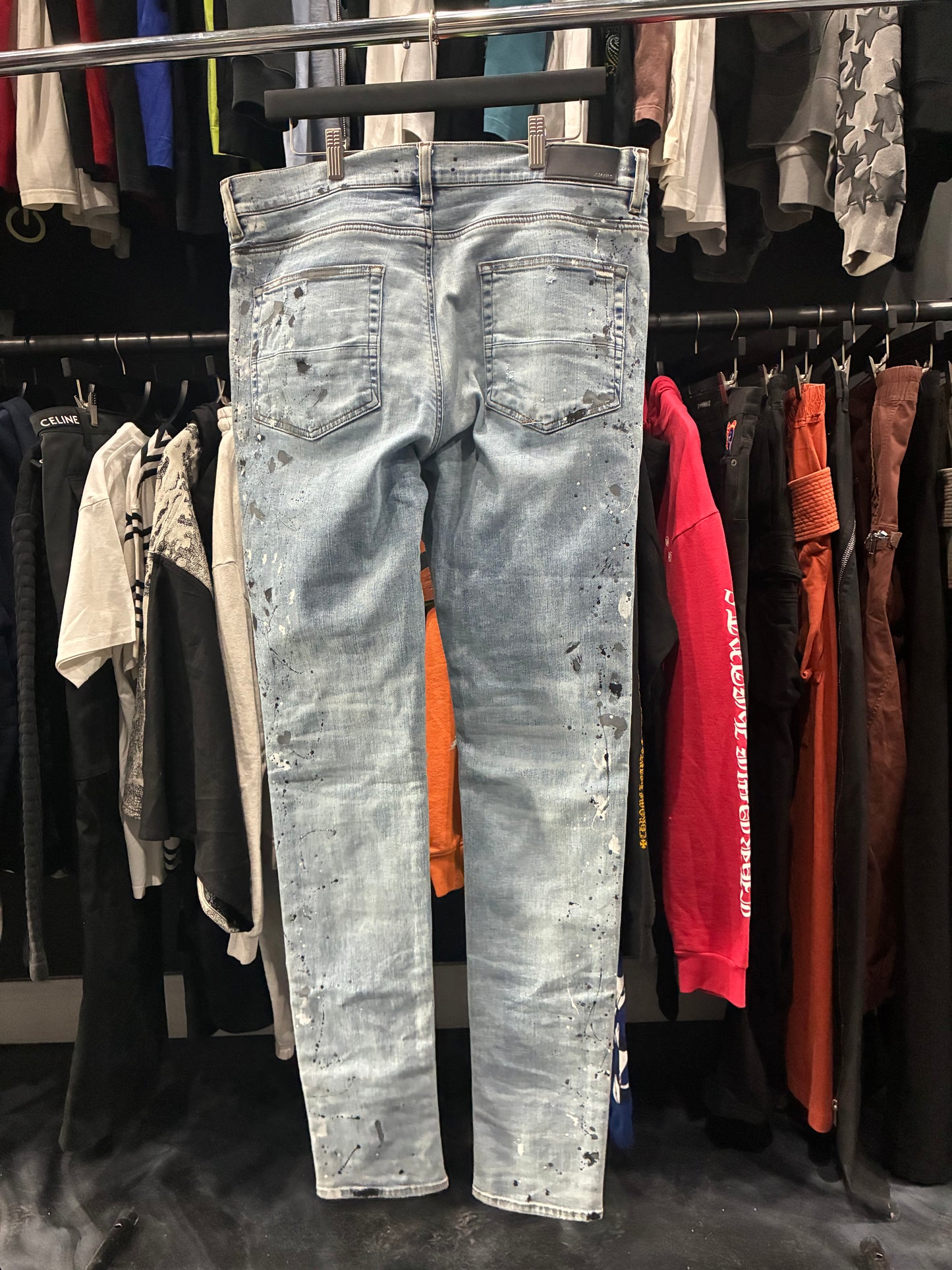 Amiri Light Blue Paint Splatter MX1 Jean (36)
