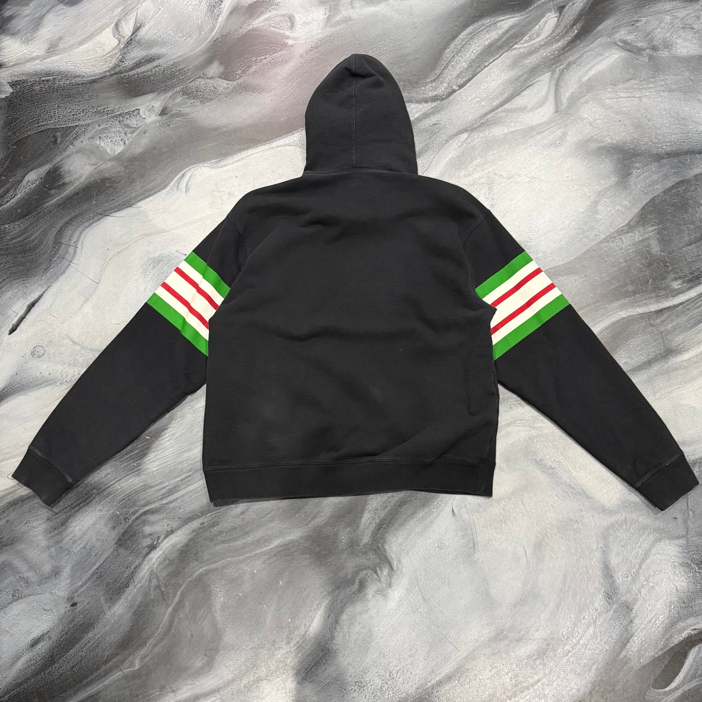Gucci Black/Green/Red Pullover Hoodie (M)