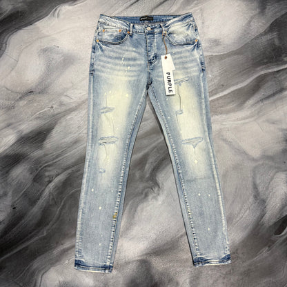 Purple Brand Light Blue Distressed Jean