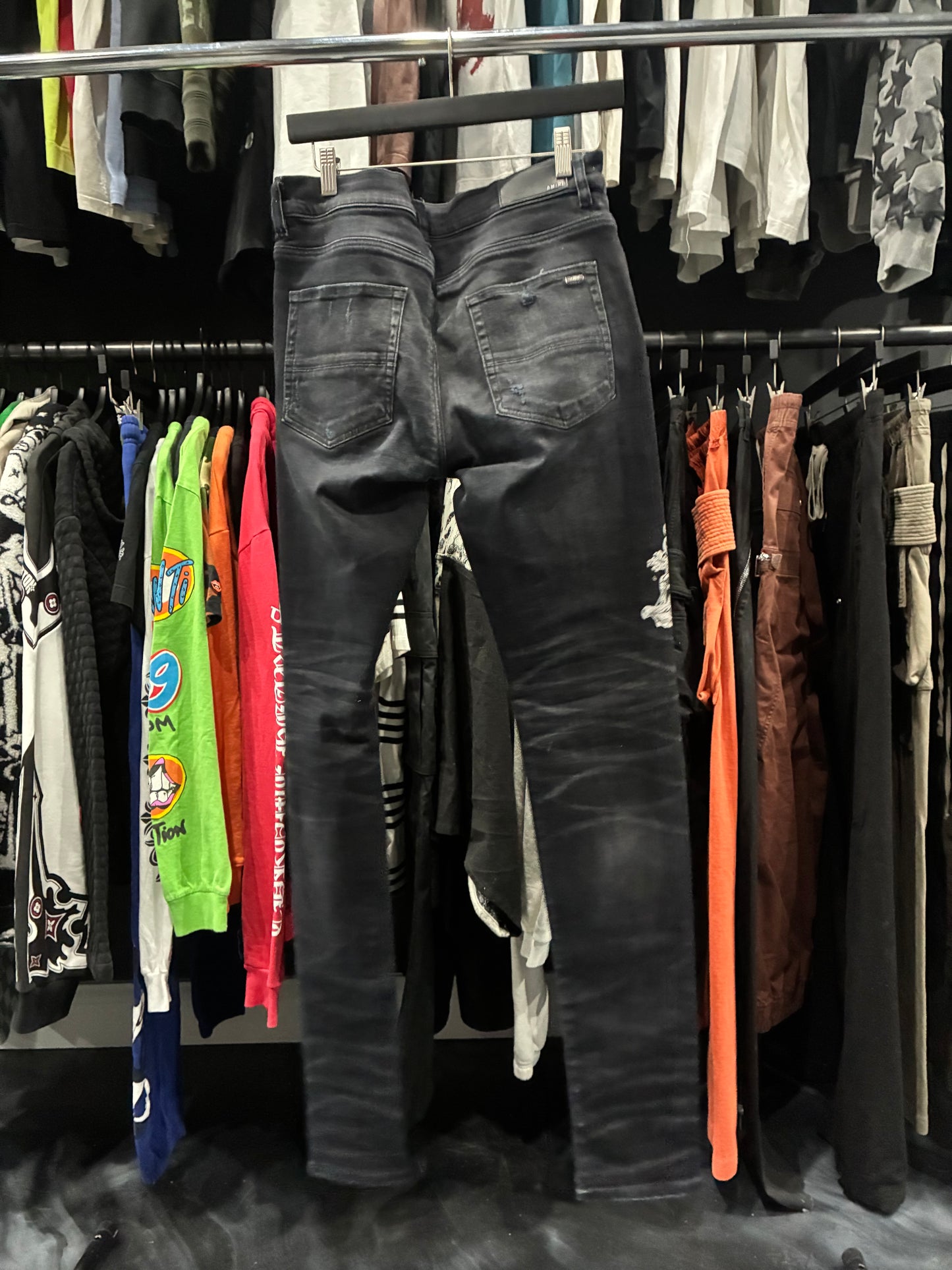 Amiri Faded Black White Angel Logo Jean (32)