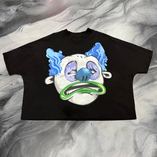 Billionaire Black/Blue Sad Face Tee (L)