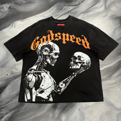 Godspeed Black/Orange Man Vs AI Tee (L)