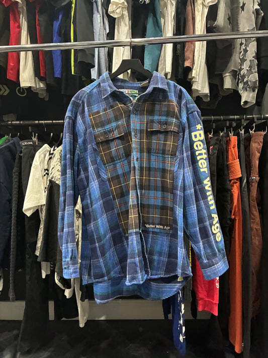 Better With Age Blue Flannel (2XL)